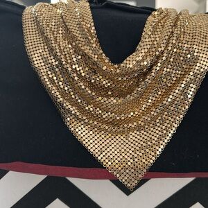 Vintage Whittung and Dash gold tone mesh bib